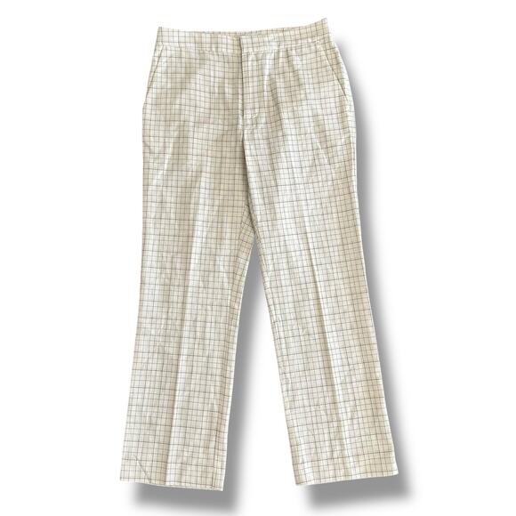 Joie Dicra Porcelain Grid Check Straight Leg Pants Size 4 NWT - Picture 1 of 13